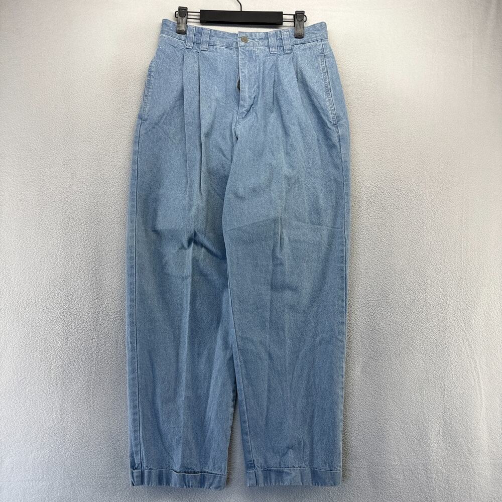 Vintage Merona Jeans men's 30x30 Fits 28x29 Denim Trousers baggy Pleated 90s